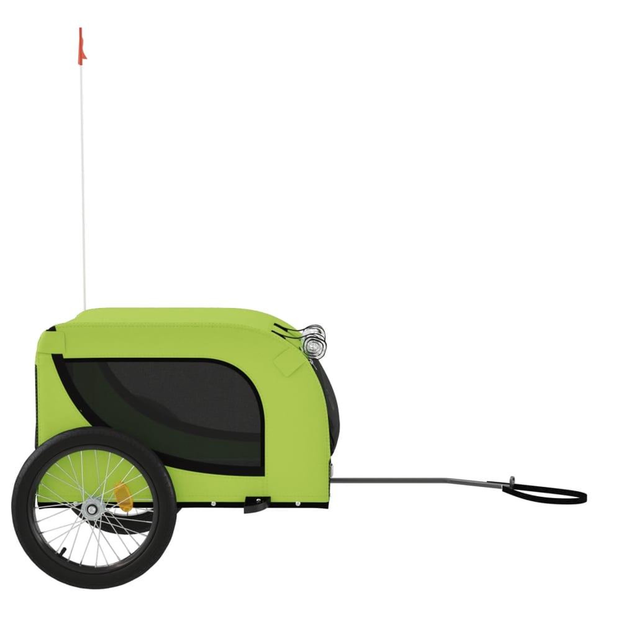 Voir la diapositive 5 : VIDAXL Remorque de velo pour animaux de compagnie vert et noir