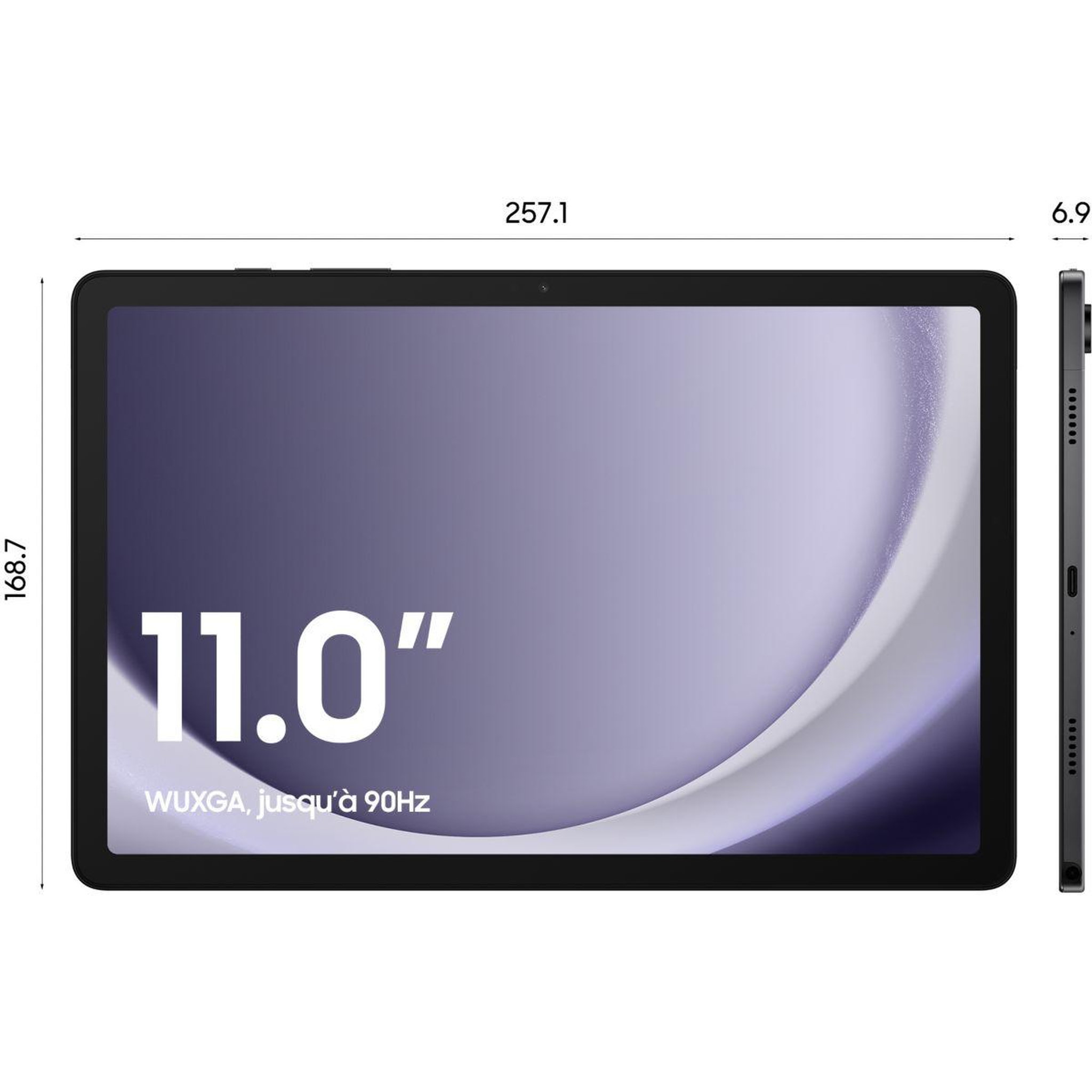 Voir la diapositive 4 : Samsung Tablette Android Galaxy Tab A9+ 256Go Gris 5G