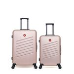 SWISS KOPPER SWISS KOPPER - LOT DE 2 - Valises grand format et weekend ZURICH. Coloris disponibles : Rose, Beige, Bleu, Gris, Vert, Noir