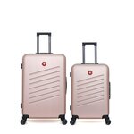 SWISS KOPPER SWISS KOPPER - LOT DE 2 - Valises grand format et weekend ZURICH. Coloris disponibles : Beige, Rose, Noir, Bleu, Vert