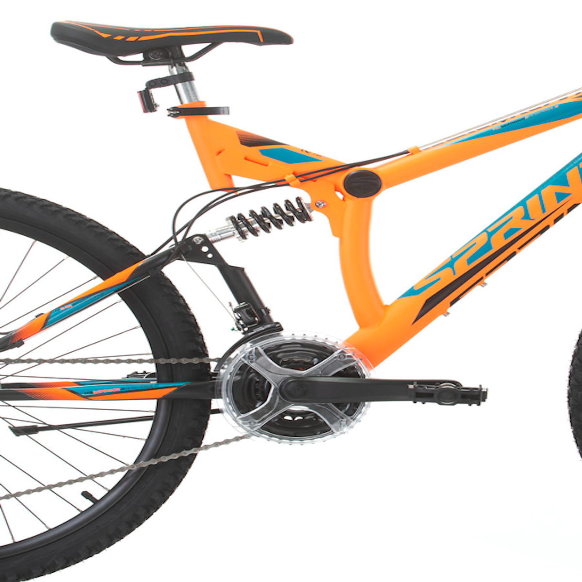 SPRINT Vélo - VTT 26'' Tout Suspendu - 18 Vitesses - Double Freins à Disques - Transmission Shimano - Jantes Aluminium