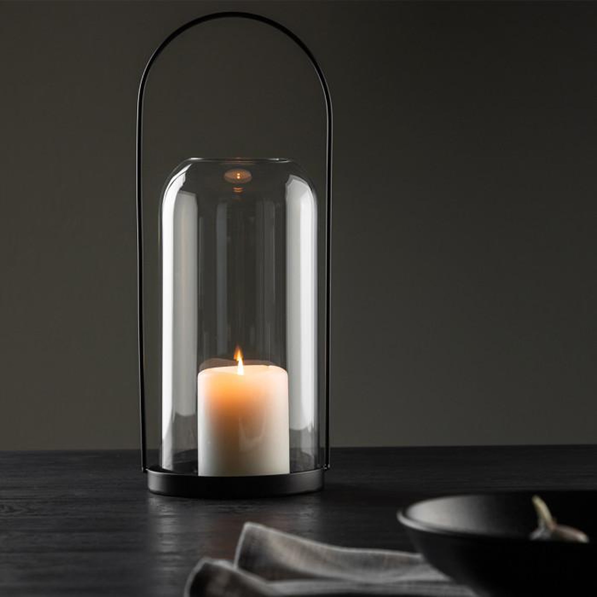 Voir la diapositive 4 : Paris Prix Lanterne Design en Verre  Flora  35cm Noir