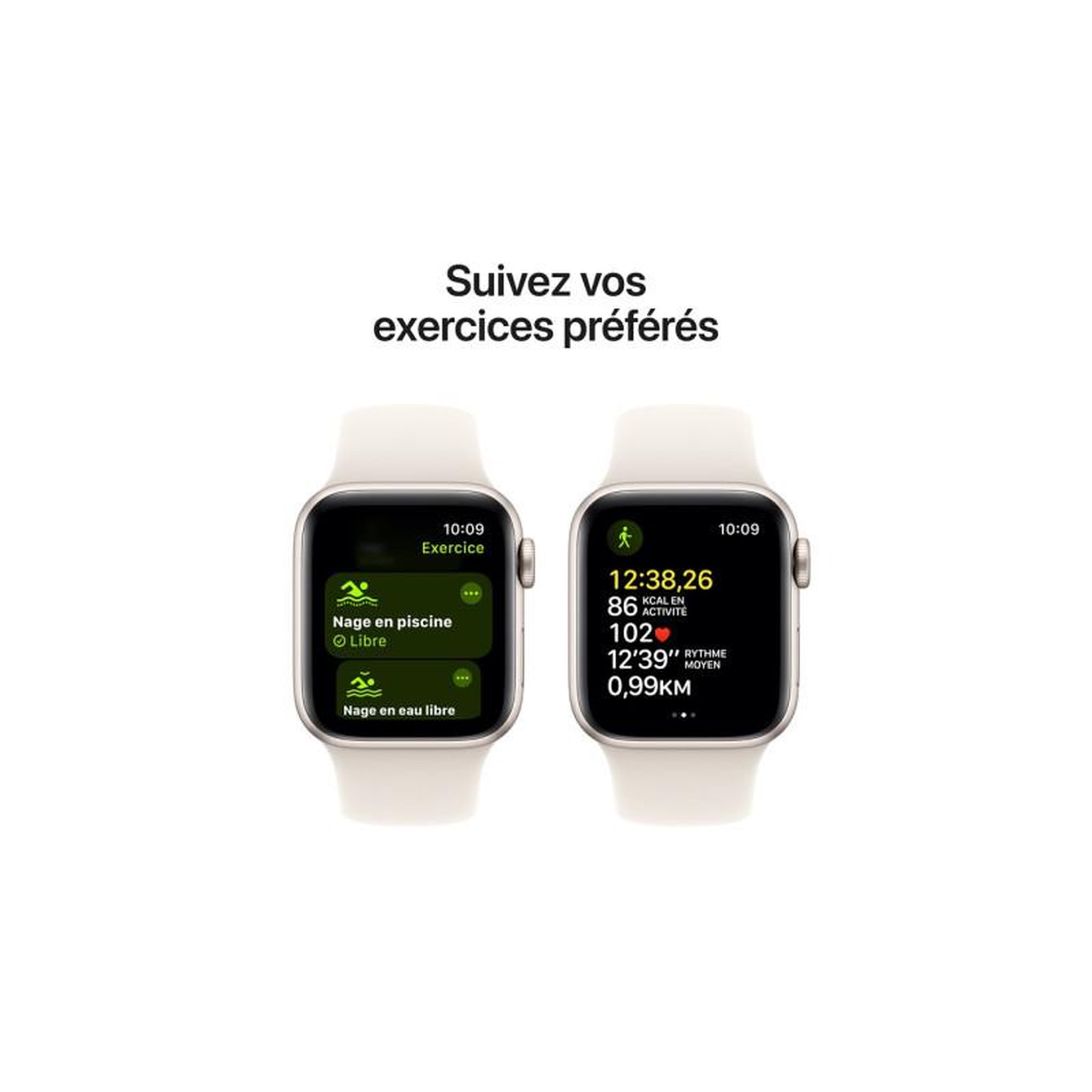 Voir la diapositive 6 : APPLE Montre connectée SE 40mm Lumière Stellaire M/L