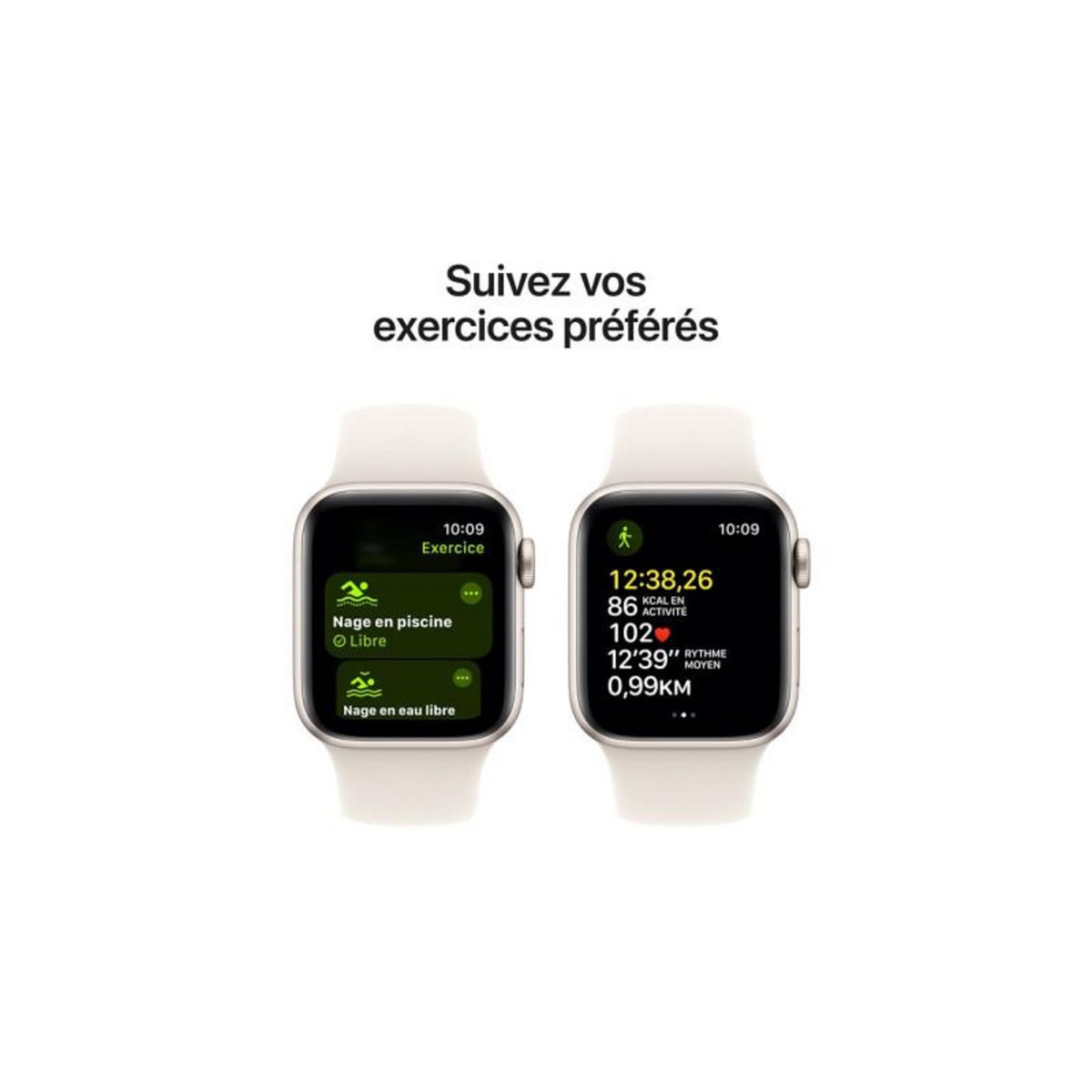 APPLE Montre connectée SE 40mm Lumière Stellaire M/L