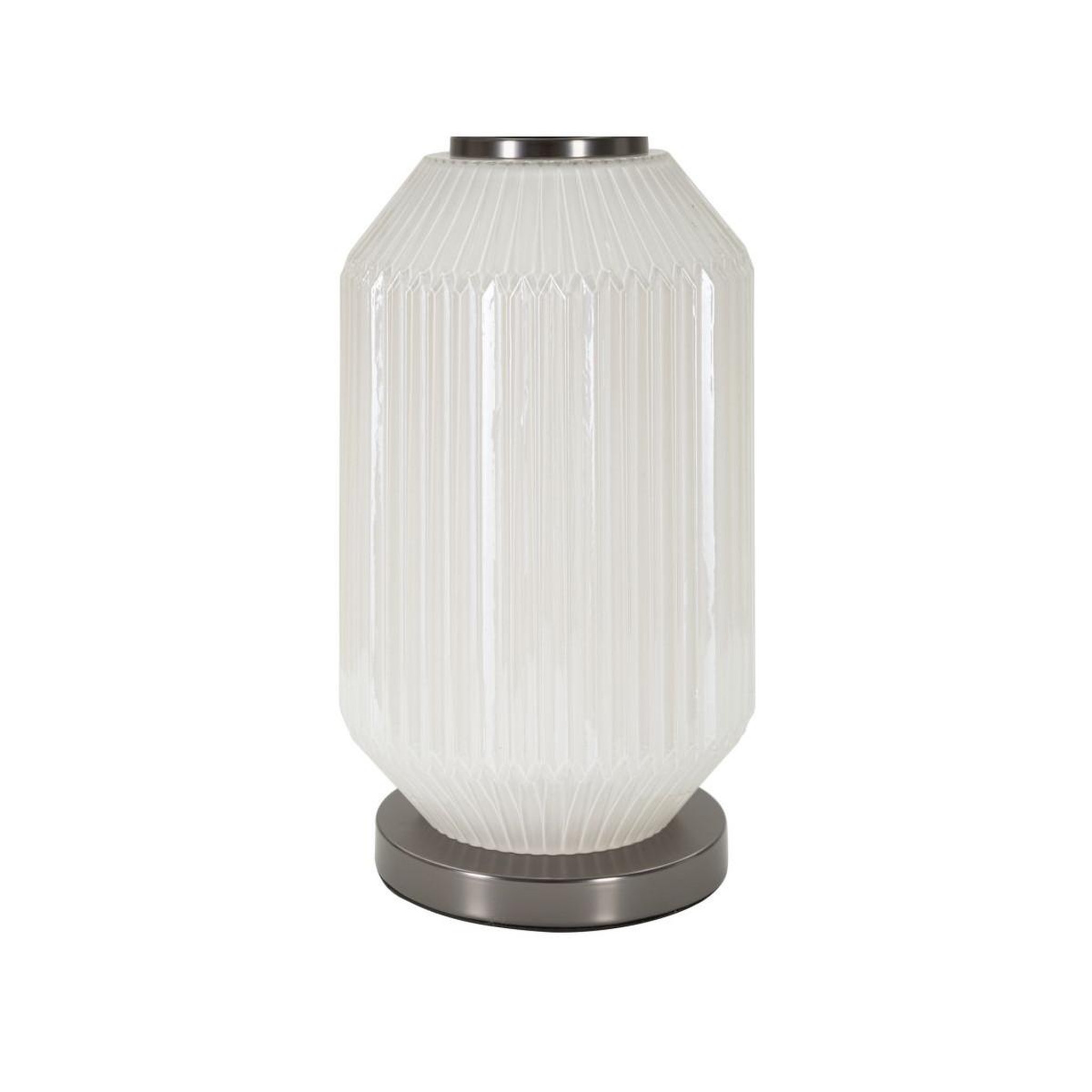 Voir la diapositive 4 : Paris Prix Lampe à poser en verre  brighty  65cm blanc & gris