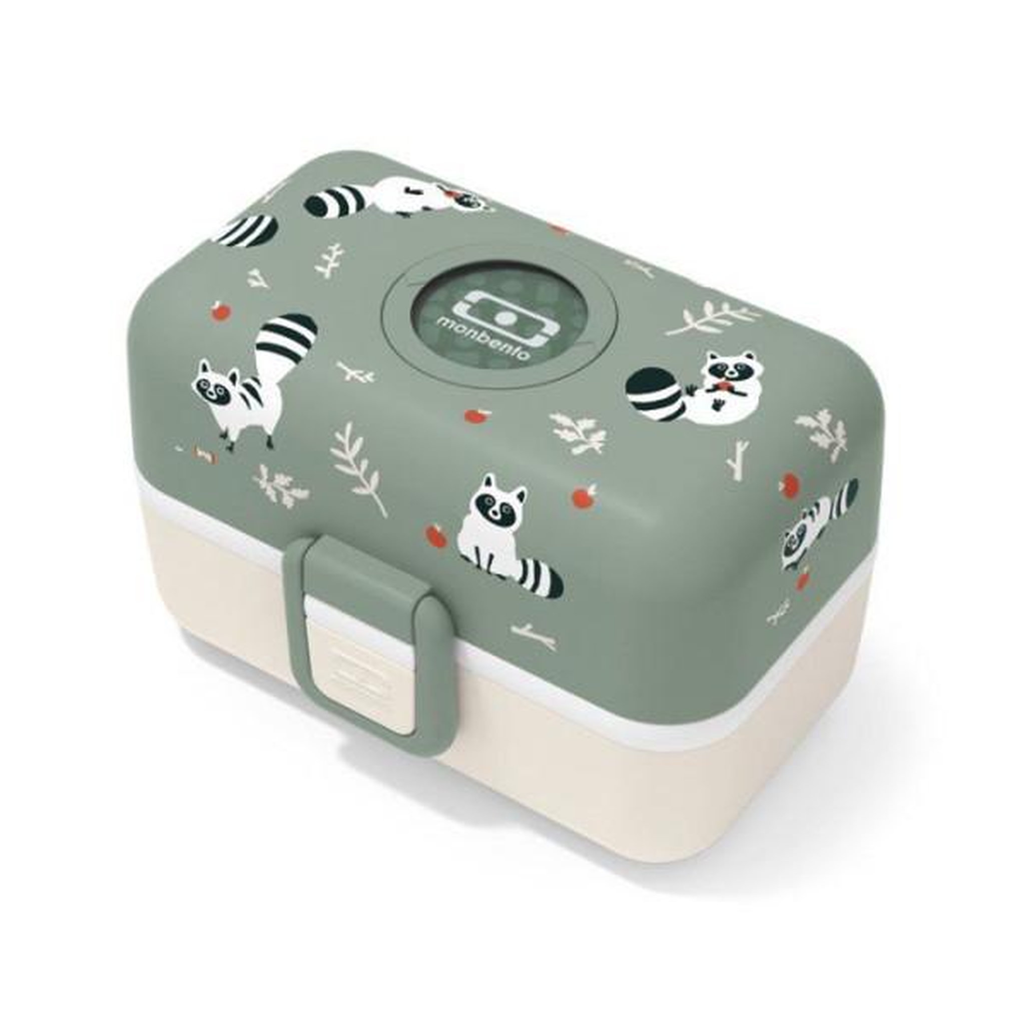 Voir la diapositive 2 : monbento Lunch Box Enfant - MONBENTO - 3 Compartiments - Sans BPA - MB Tresor Raccoon