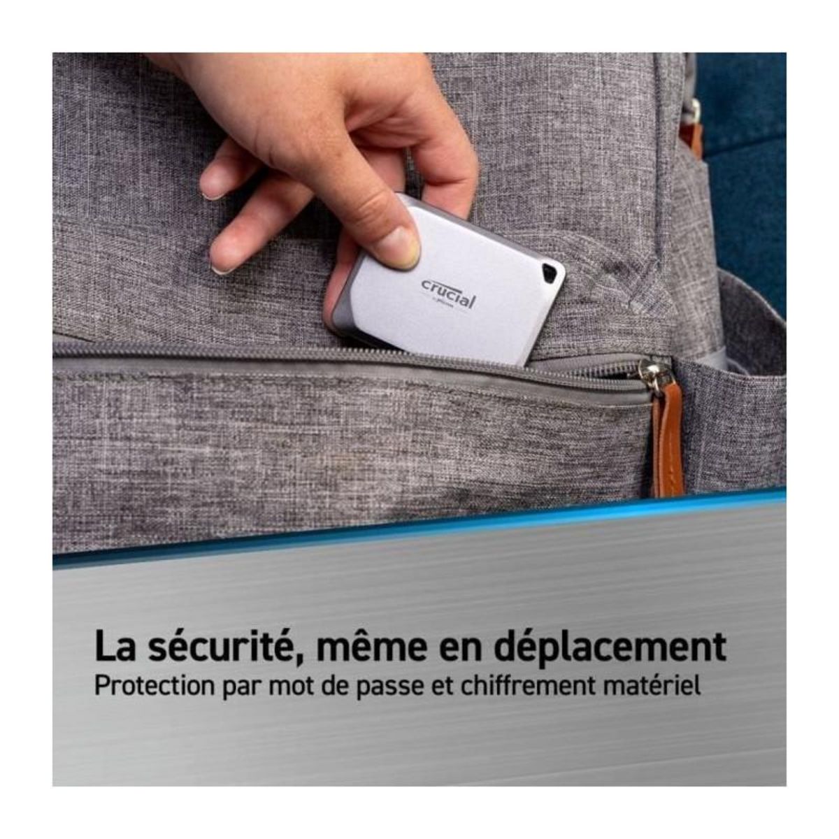 Crucial Disque dur SSD Externe - CRUCIAL - X9 Pro - 4 To - USB 3.2 Gen-2 2x2 - AES 256 bits