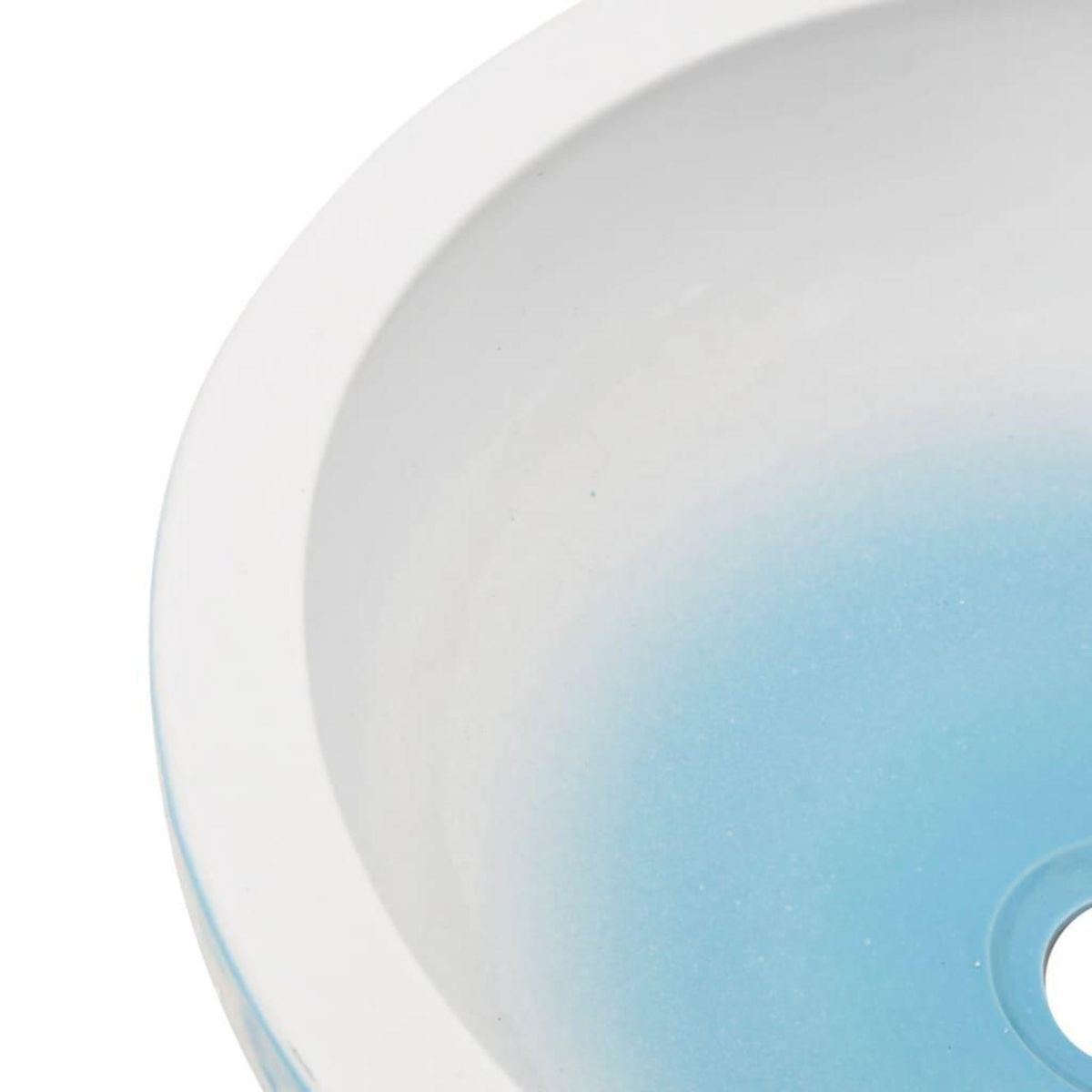 VIDAXL Vasque a poser blanc et bleu rond Φ41x14 cm ceramique