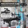 Voir la diapositive 4 : HOMCOM Pied d'atelier vélo pliable réglable avec plateau outil - pince pivotante 360° - charge max. 40 Kg - noir