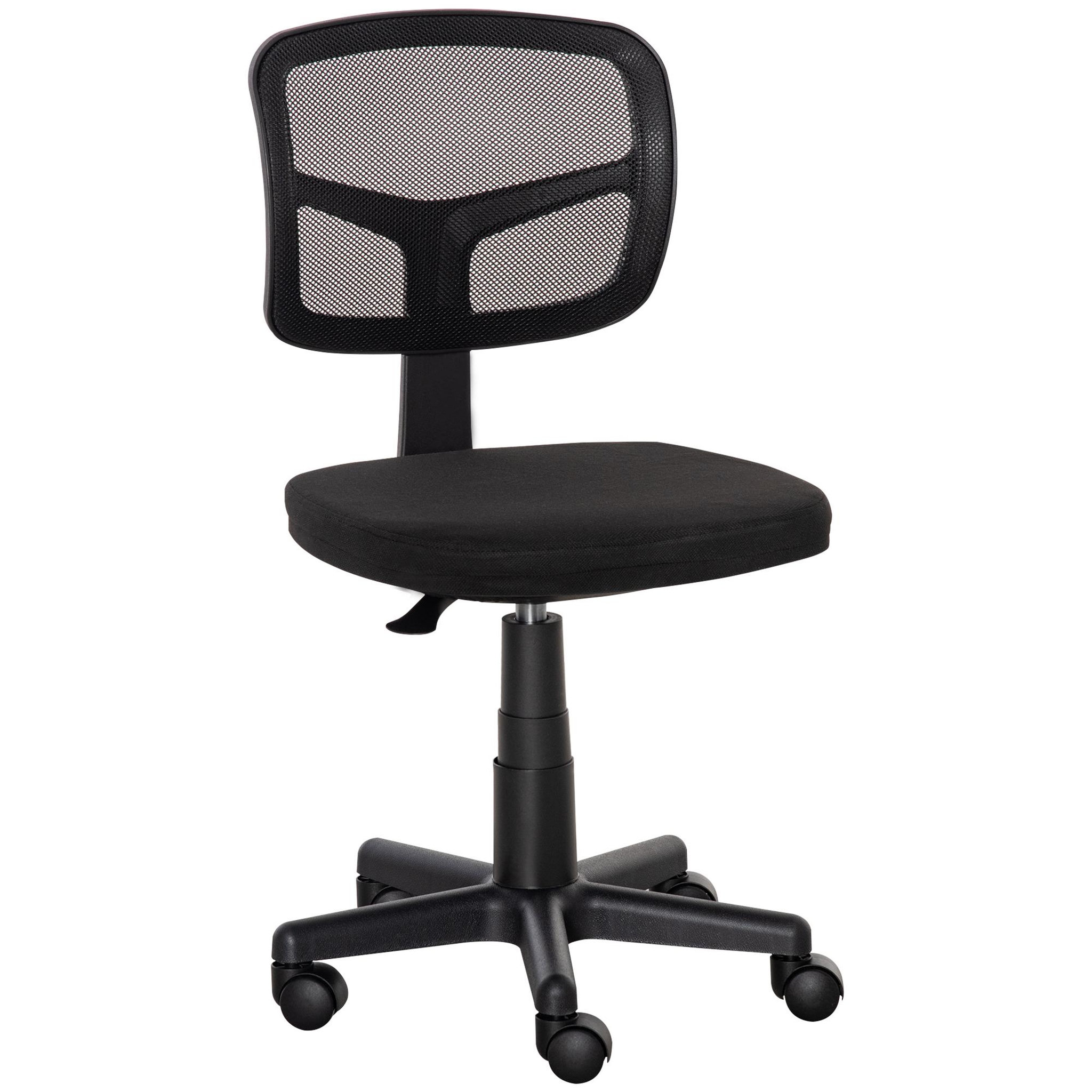 VINSETTO Chaise de bureau ergonomique hauteur réglable dossier enveloppant maille noir