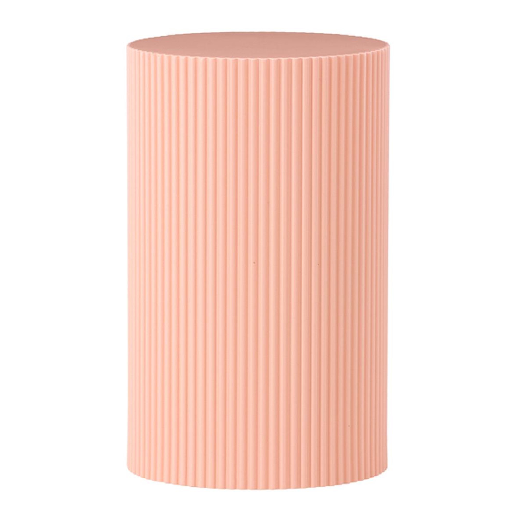 Paris Prix Table d'appoint nervurée  lenox  50cm pêche