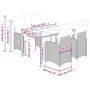 Voir la diapositive 6 : VIDAXL Ensemble de bistro de jardin 5 pcs coussins marron poly rotin