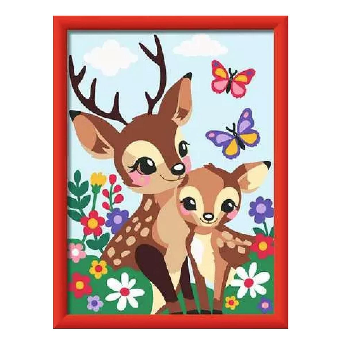 RAVENSBURGER Peinture par numero enfant des 9 ans - CreArt Kids - 18x24cm - Bambi bebe