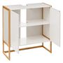 Voir la diapositive 2 : FIVE Meuble Sous Lavabo 2 Portes  Natureo  80cm Blanc