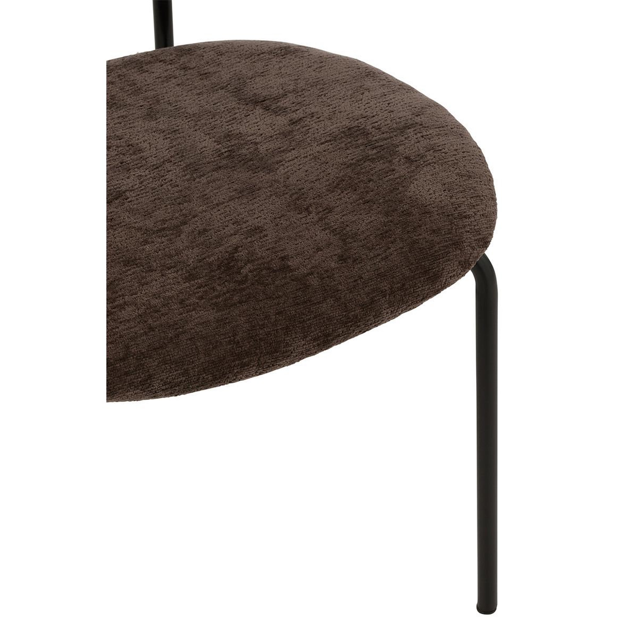 Voir la diapositive 6 : J-LINE Chaise design  anise  82cm marron foncé