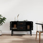 Voir la diapositive 3 : VIDAXL Buffet Noir 110x40x78 cm Bois massif de pin