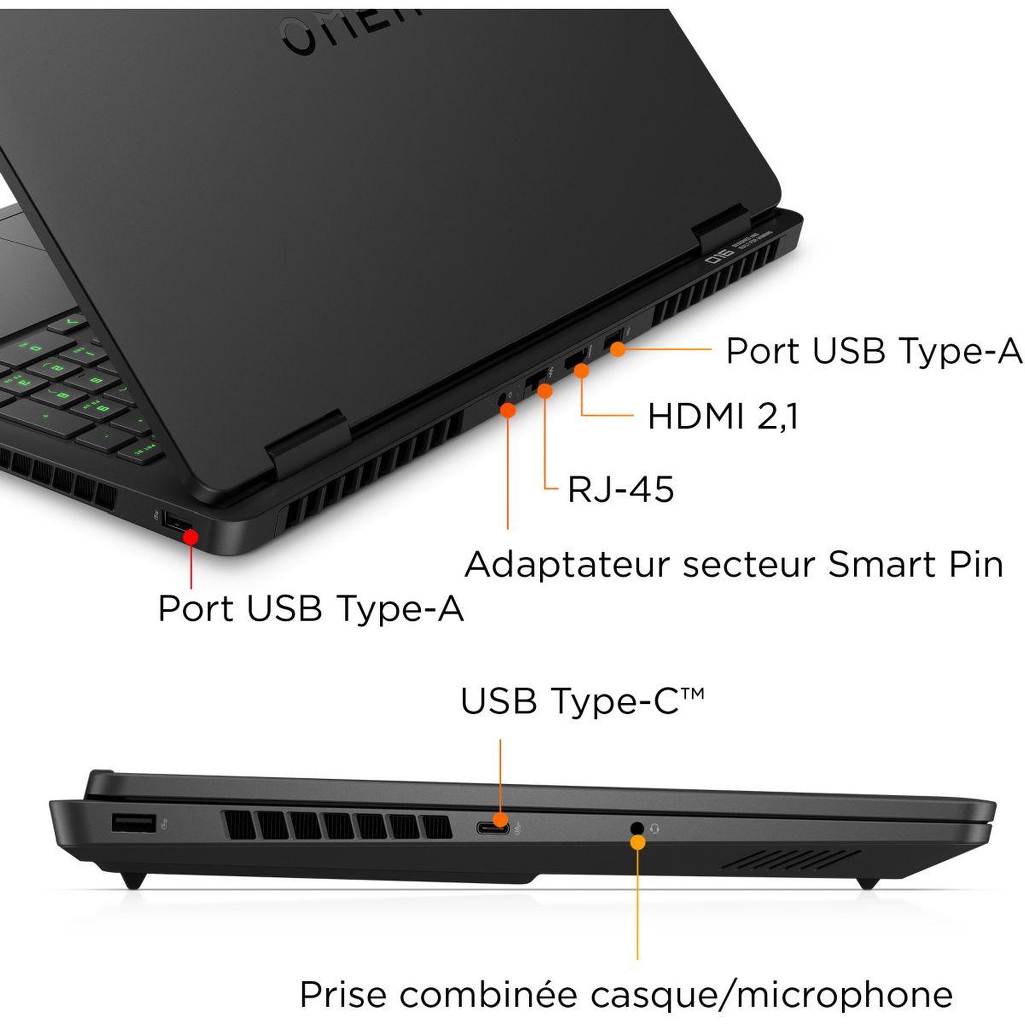 Voir la diapositive 5 : HP Pc gamer omen 16  wqxga 240hz amd ryzen 9 8940hx nvidia geforce rtx 5070 32 go ram ddr5 ssd 1 to