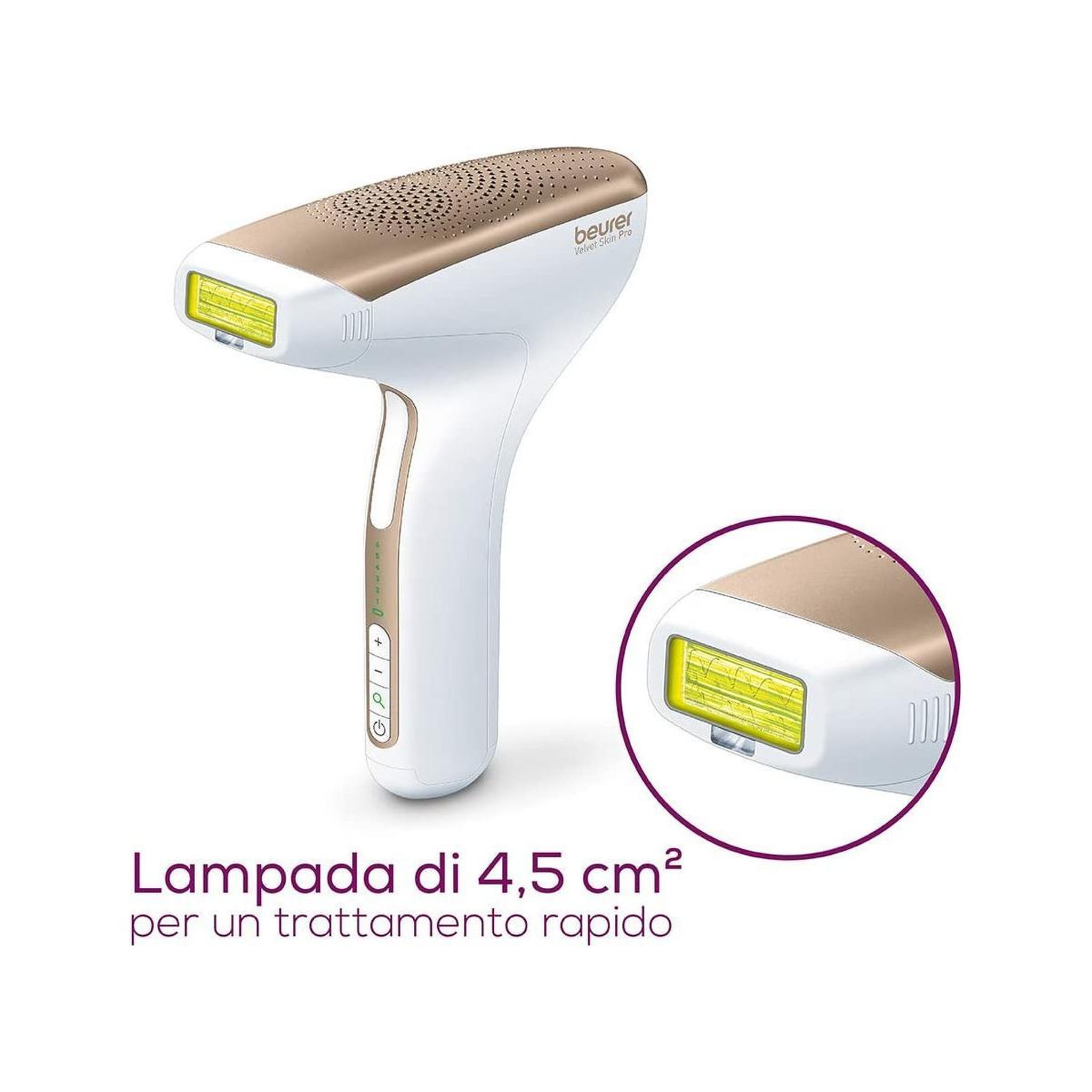 Voir la diapositive 3 : Beurer Beurer ipl 8500 velvet skin pro lumière pulsée or, blanc