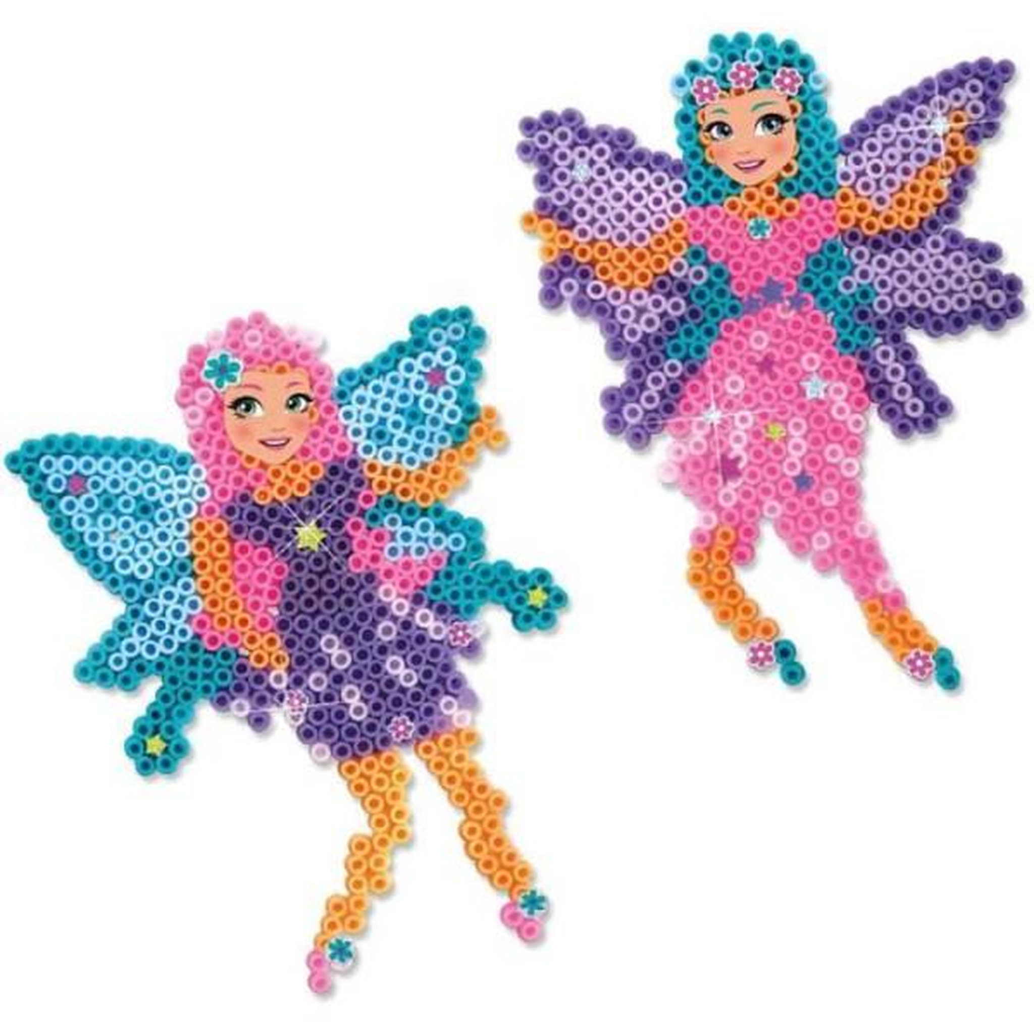 Voir la diapositive 4 : SES Creative Perles a repasser - Fées - SES CREATIVE - Créer des fées magnifiques avec 1200 perles et plateau en forme de fée.