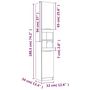 Voir la diapositive 6 : VIDAXL Armoire de salle de bain blanc 32x34x188,5 cm bois d'ingenierie