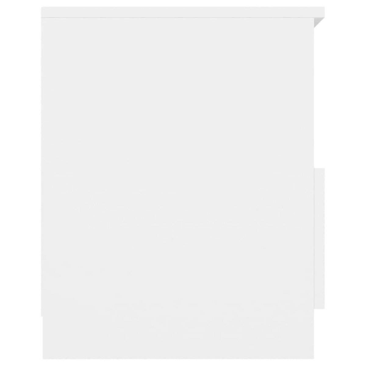 VIDAXL Table de chevet Blanc 40x40x50 cm Agglomere