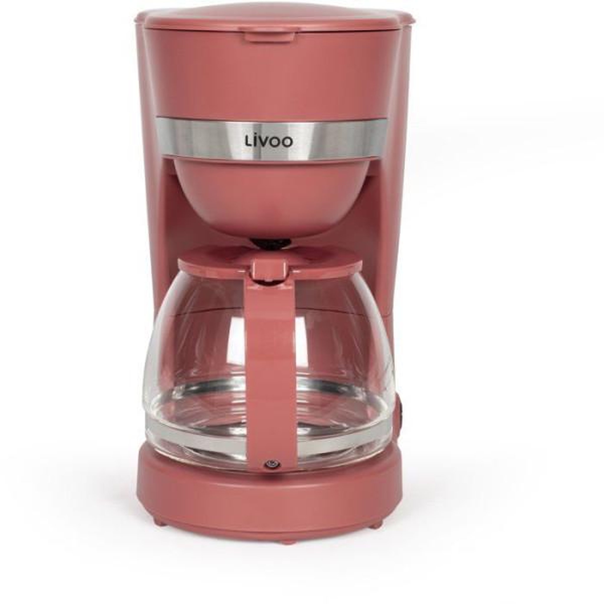 LIVOO Machine a Cafe - Cafetiere Electrique  électrique - LIVOO - DOD200RC - 750 W - 1,25 L - 10 a 12 tasses - Rouge chili
