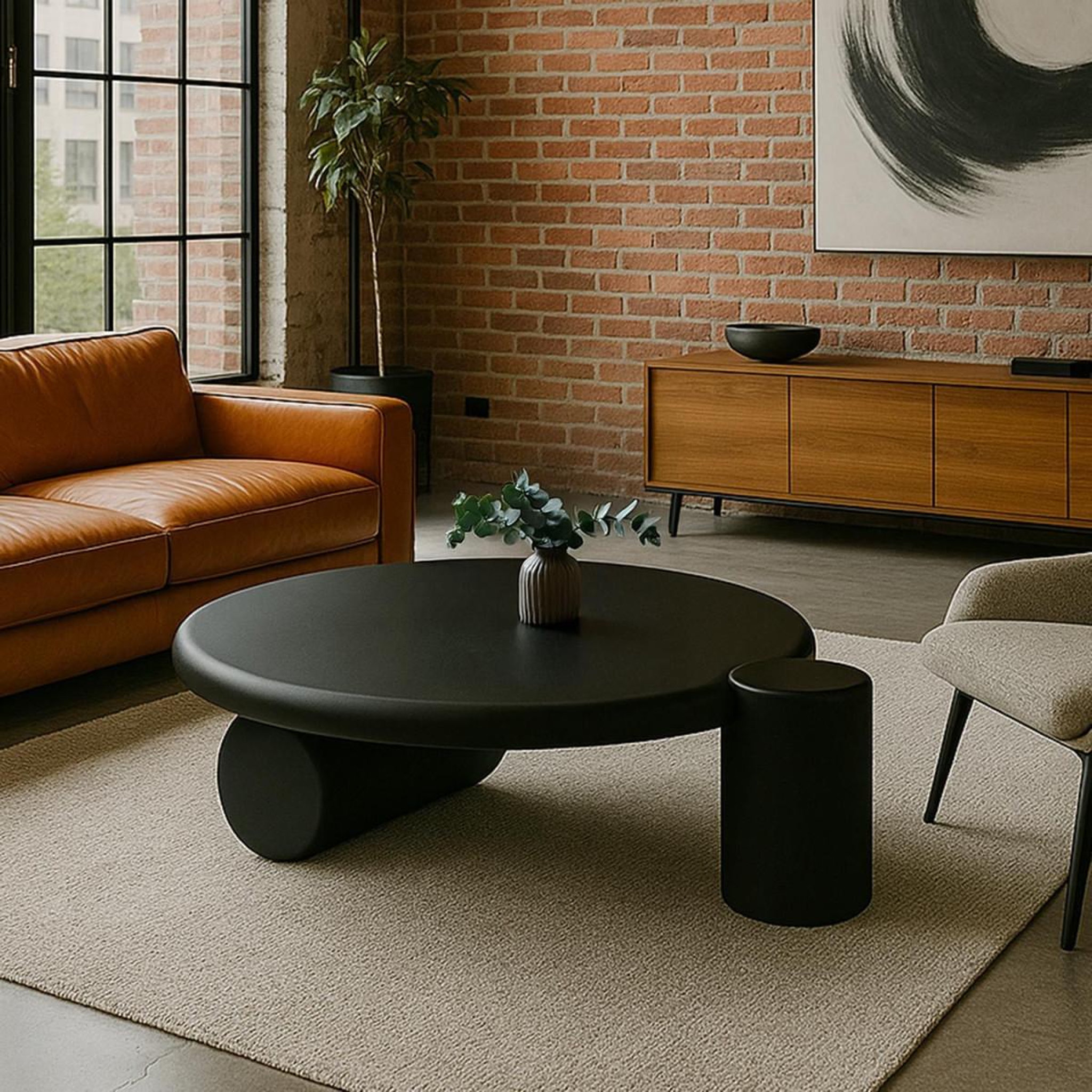 Voir la diapositive 4 : Paris Prix Table basse asymétrique  eloy  100cm noir