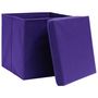 Voir la diapositive 4 : VIDAXL Boîtes de rangement avec couvercles 10 pcs 28x28x28 cm Violet