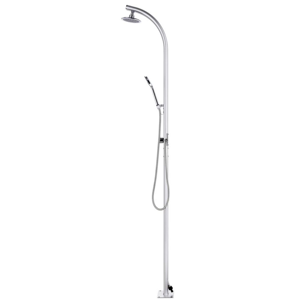 VIDAXL Douche de jardin avec base marron 220 cm Aluminium