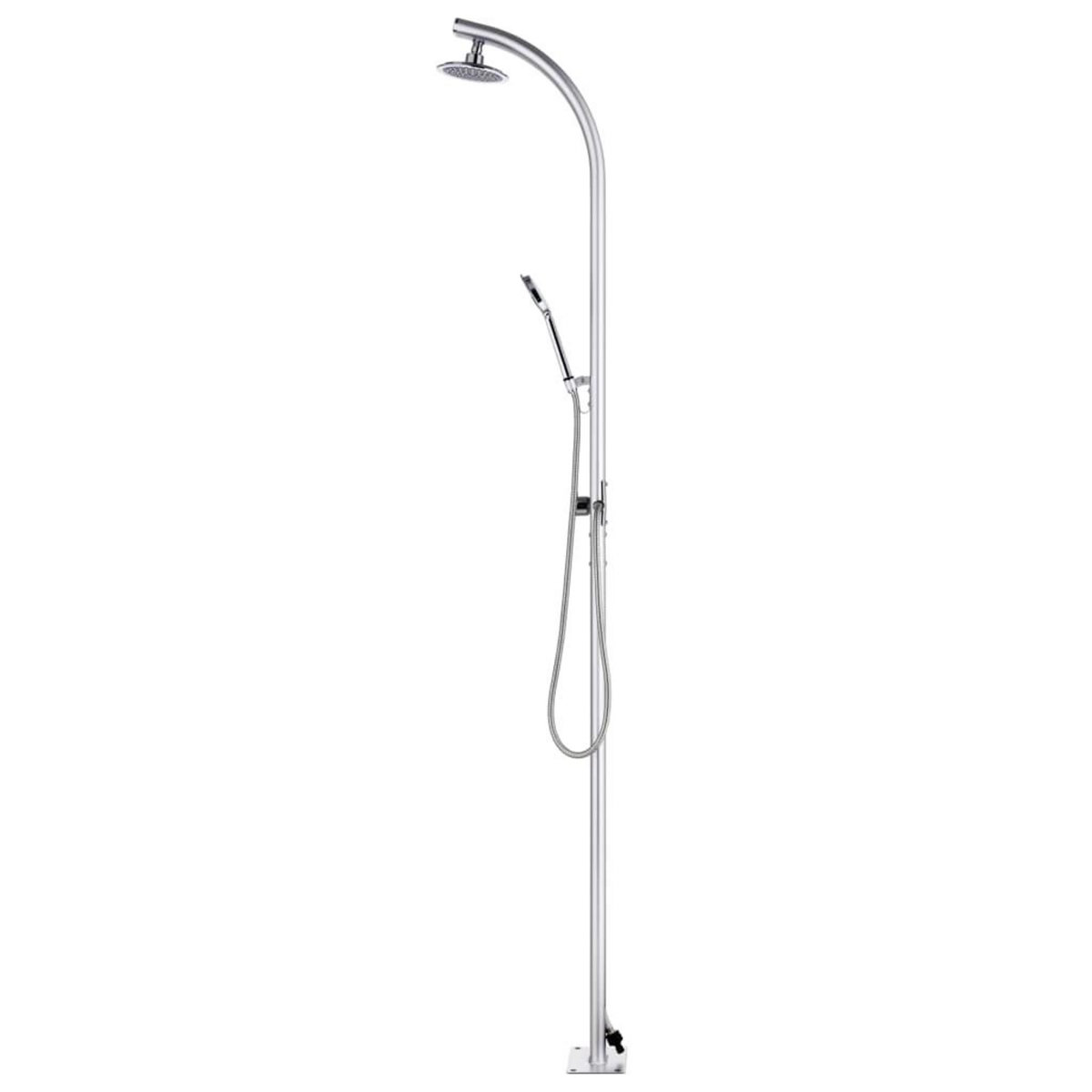 VIDAXL Douche de jardin avec base marron 220 cm Aluminium