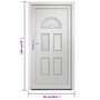 Voir la diapositive 6 : VIDAXL Porte d'entree blanc 98x198 cm PVC