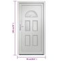Voir la diapositive 6 : VIDAXL Porte d'entree blanc 98x198 cm PVC