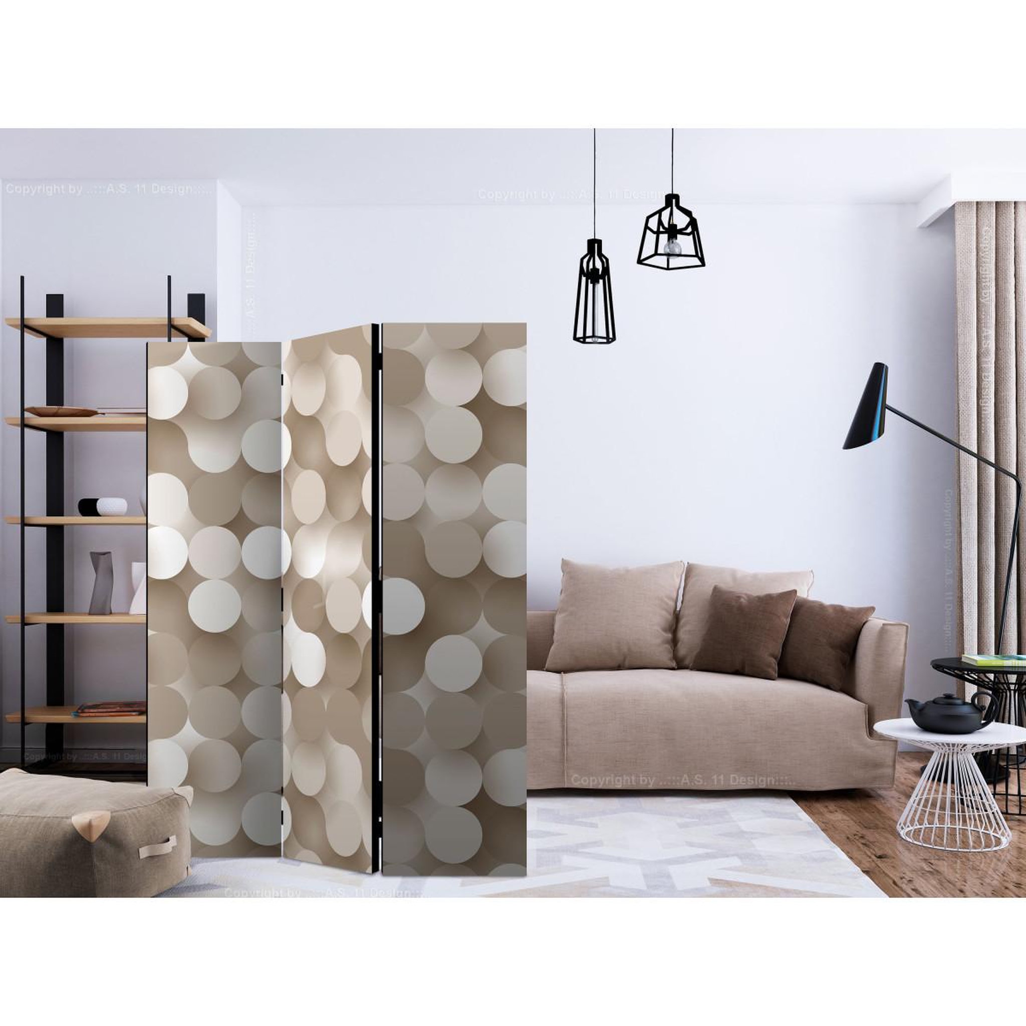 Voir la diapositive 2 : Paris Prix Paravent 3 volets  gold net  135x172cm