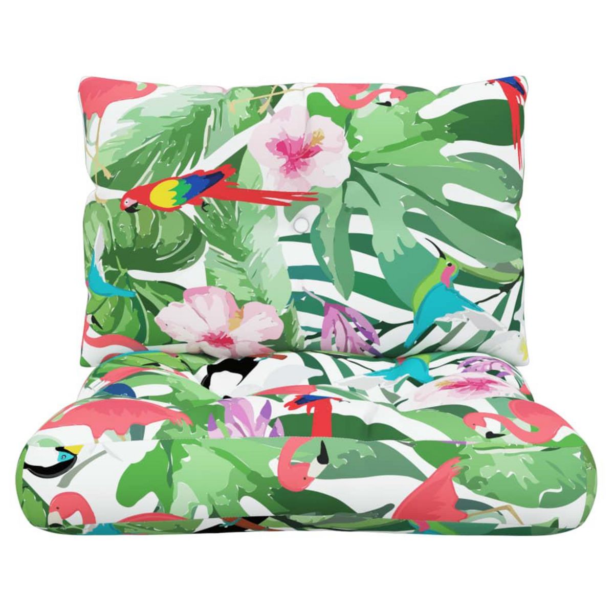 VIDAXL Coussins de palette lot de 2 multicolore tissu Oxford