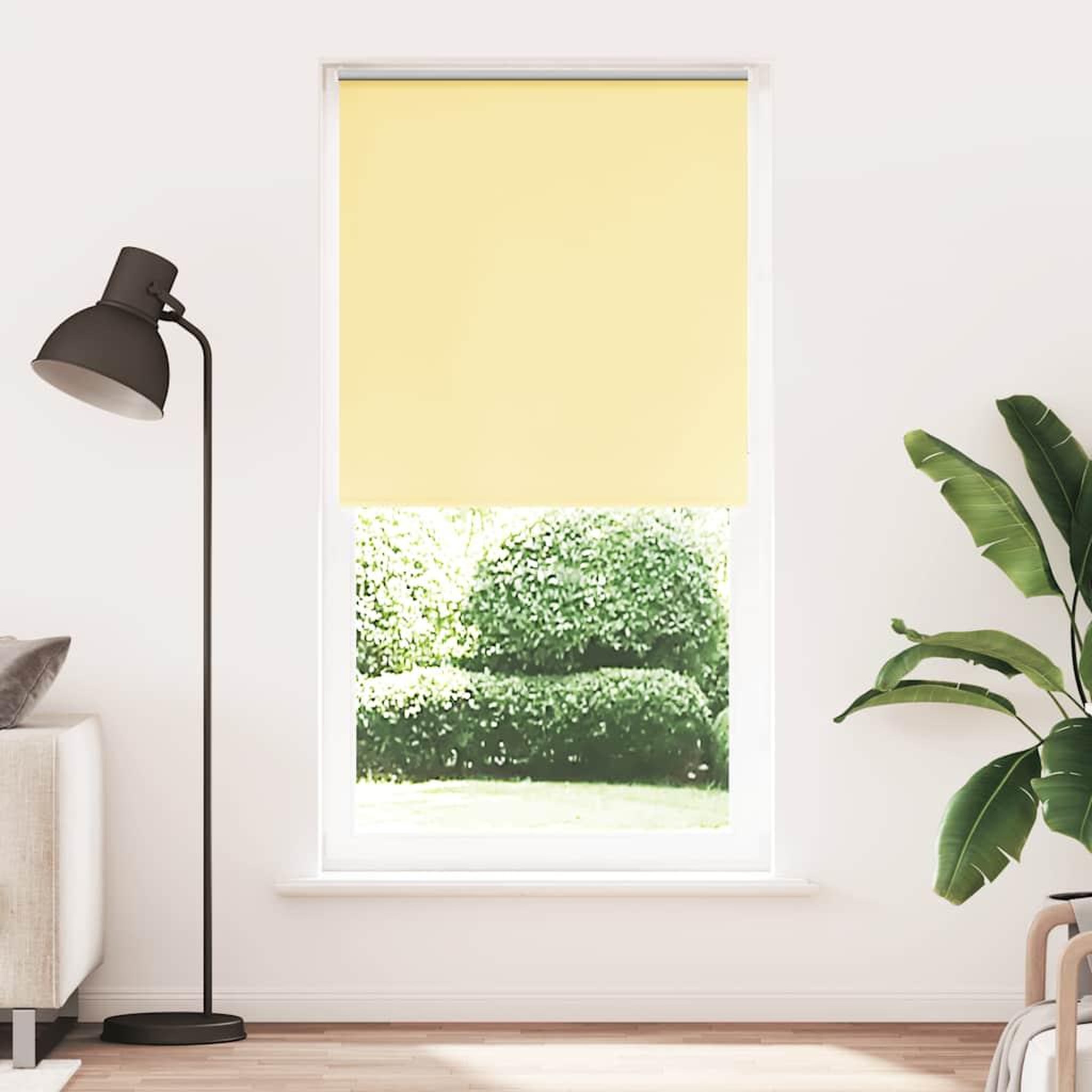 Voir la diapositive 2 : VIDAXL Store enrouleur occultant jaune largeur du tissu 110,7 cm