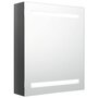 VIDAXL Armoire de salle de bain a miroir LED Gris brillant 50x14x60 cm