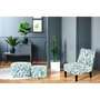 Voir la diapositive 2 : Paris Prix Fauteuil Design Imprimé  Indira  84cm Blanc & Vert