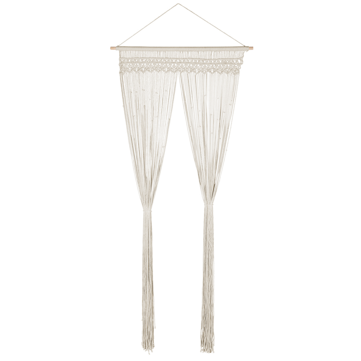 ID MARKET Rideau 90x200 cm bohème macramé