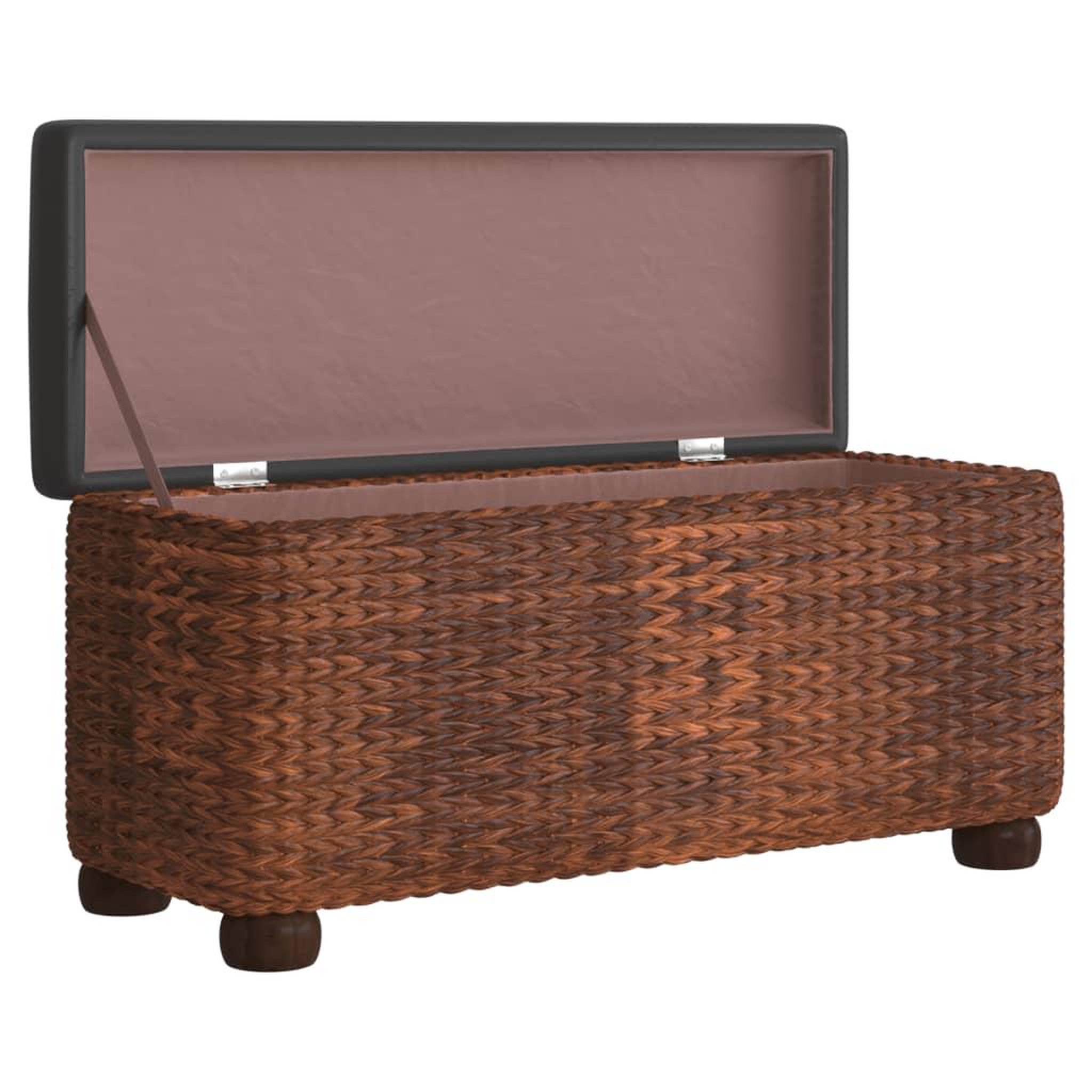Voir la diapositive 5 : VIDAXL Bancs de rangement lot de 2 et coussin marron 69 cm quenouille