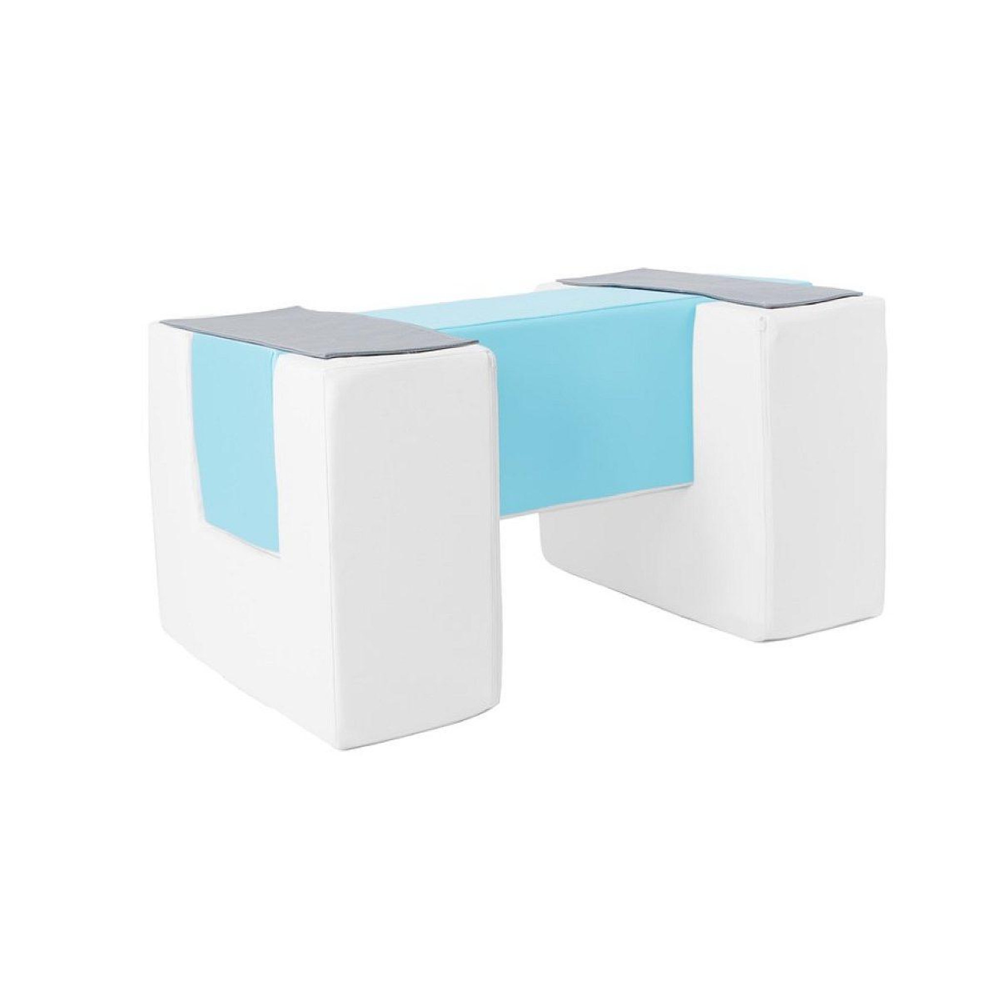 VELINDA 3 blocs en mousse blanc bleu gris