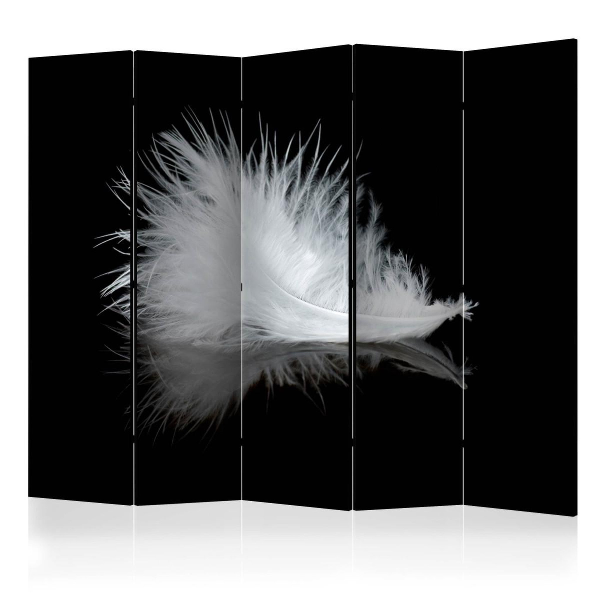 Paris Prix Paravent 5 volets  white feather ii  172x225cm
