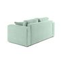 Voir la diapositive 4 : BEST MOBILIER Topaze - canapé droit 2 places - en velours texturé