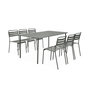 Voir la diapositive 4 : SWEEEK Table de jardin métal 6-8 places, Amelia 160x90xH72.5cm