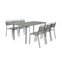 Voir la diapositive 4 : SWEEEK Table de jardin métal 6-8 places, Amelia 160x90xH72.5cm