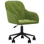 Voir la diapositive 2 : VIDAXL Chaise pivotante de bureau Vert clair Velours