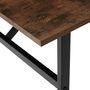 Voir la diapositive 3 : tectake Table de salle à manger style industriel Bois foncé industriel, rustique