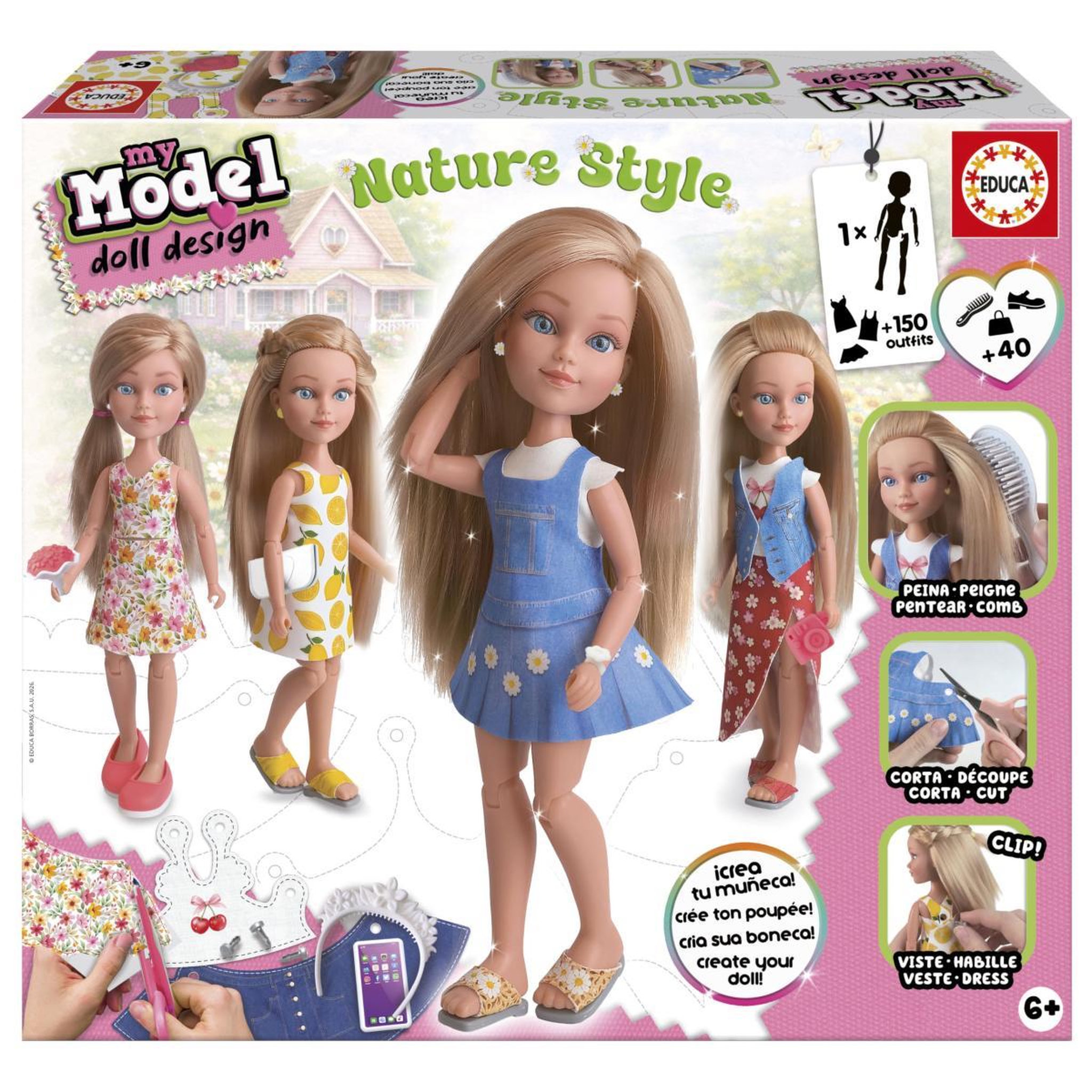 EDUCA My Model : Style Nature  Kit de creation de Mode avec poupees
