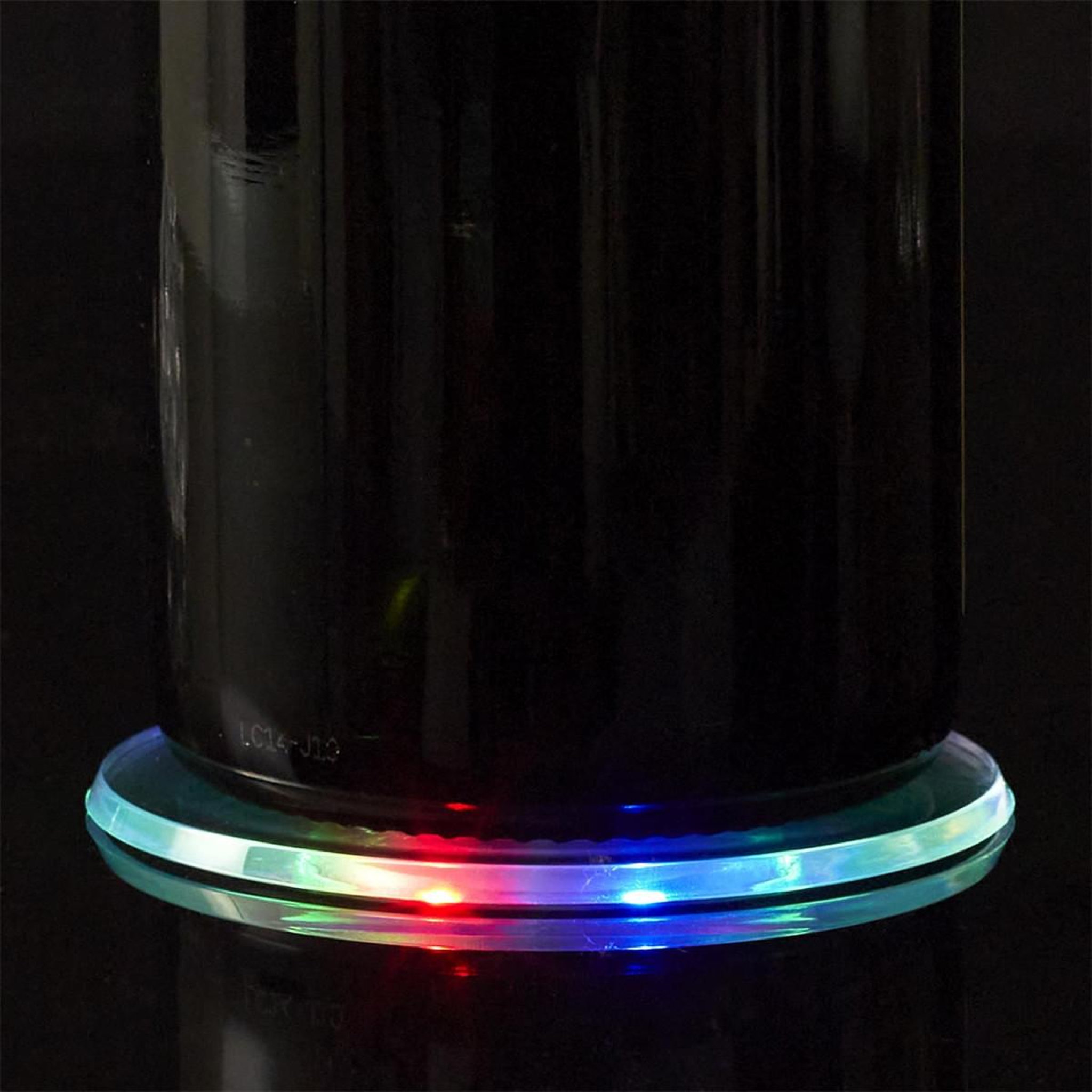 Voir la diapositive 5 : PARTY TIME Dessous de bouteille  led  10cm multicolore