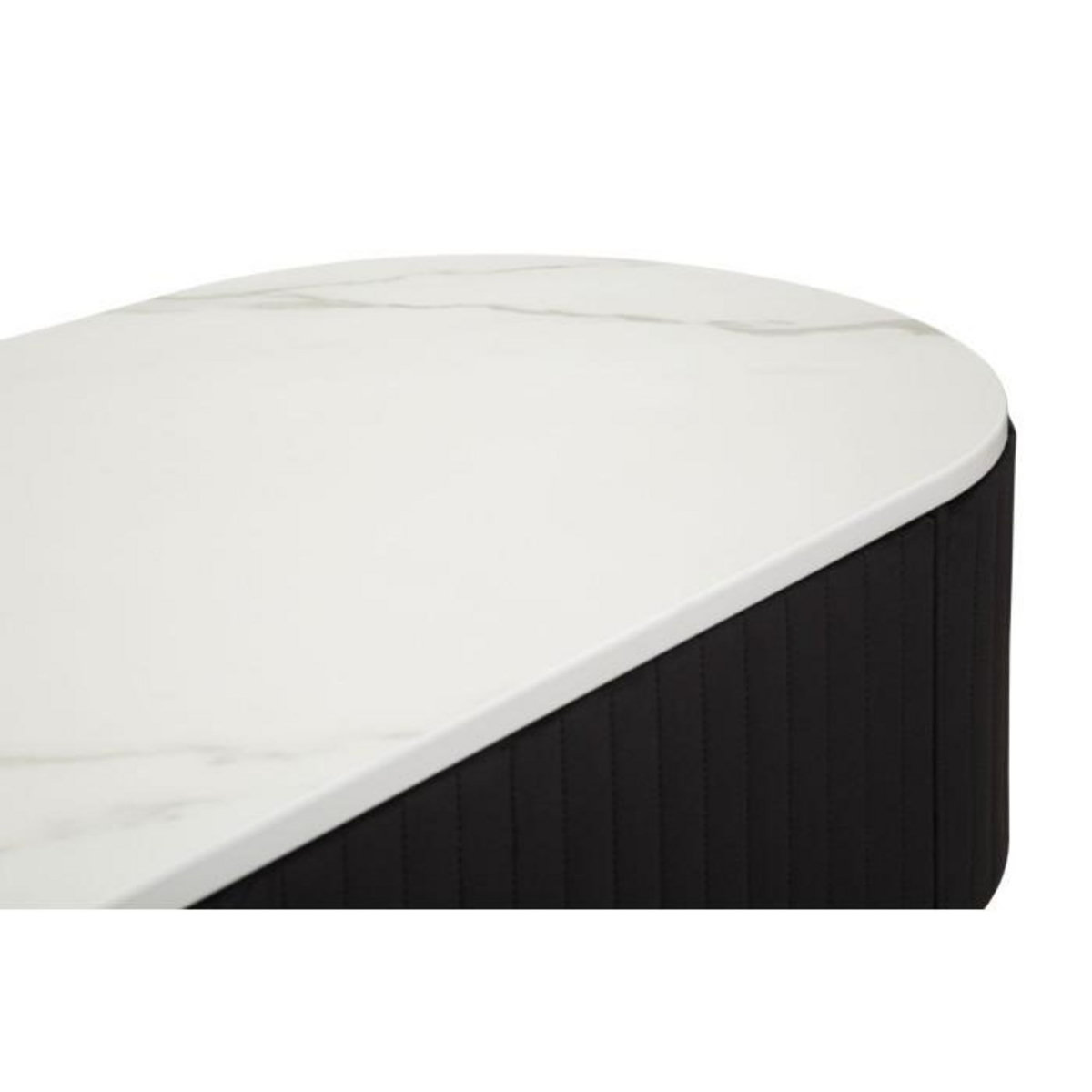 Paris Prix Meuble TV 2 Tiroirs Effet Marbre  Montpellier  150cm Noir & Or