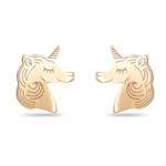 L'ATELIER D'AZUR Boucles d'Oreilles Licornes - Or Jaune - Enfant